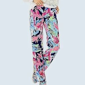 Bright Floral Pants - straight leg